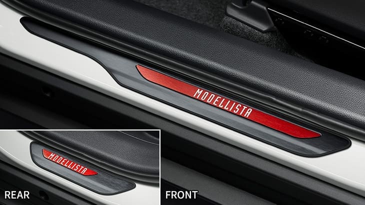 Modellista Scuff Plate Smoke x Bordeaux red for Toyota Yaris Cross