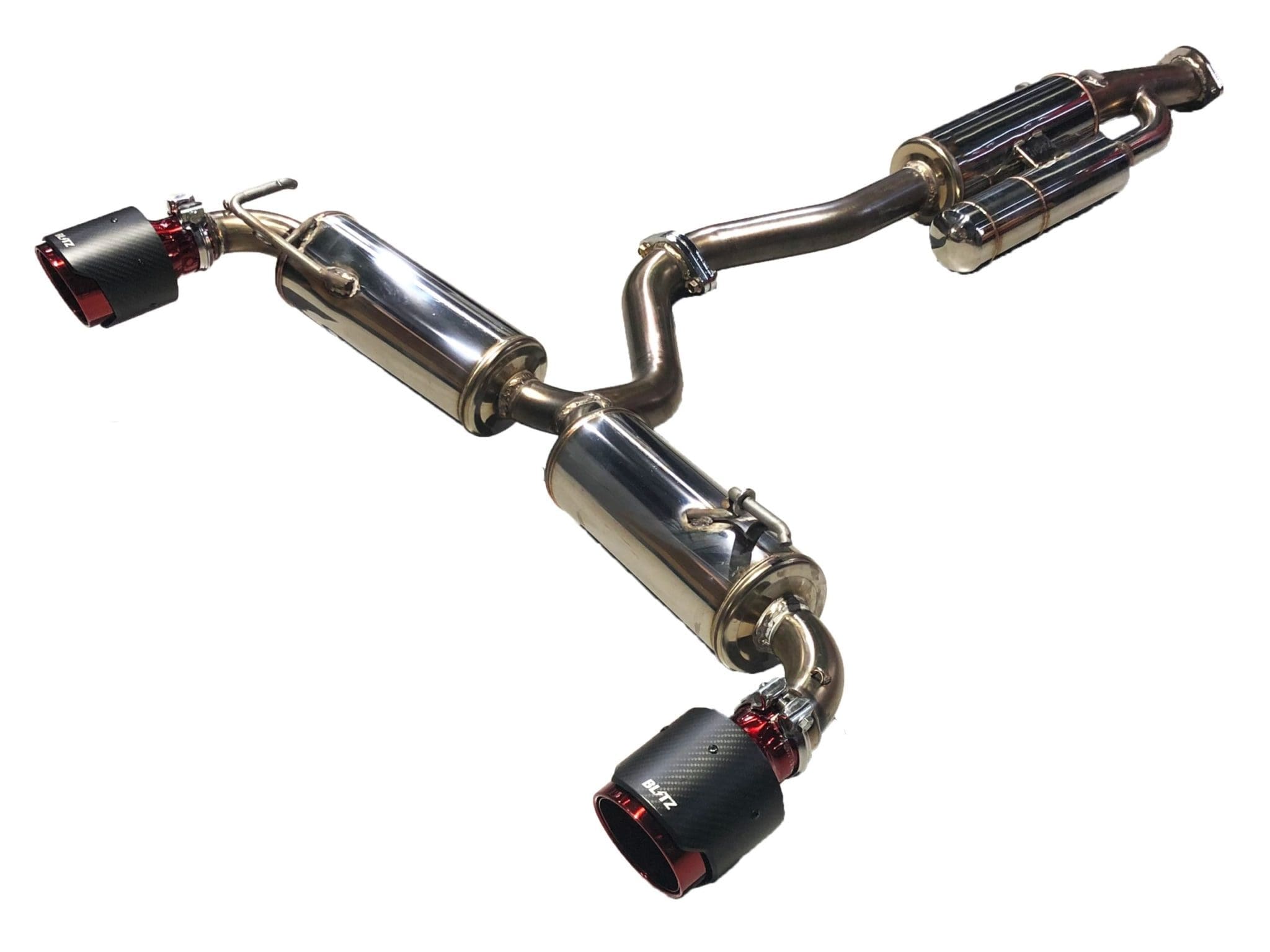 BLITZ NUR SPEC CUSTOM EDITION CARBON RED Muffler for GR Yaris 63196C