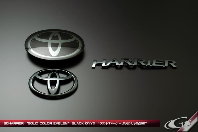 GRAZIO Solid Color Black onyx Emblem Set for Harrier 80