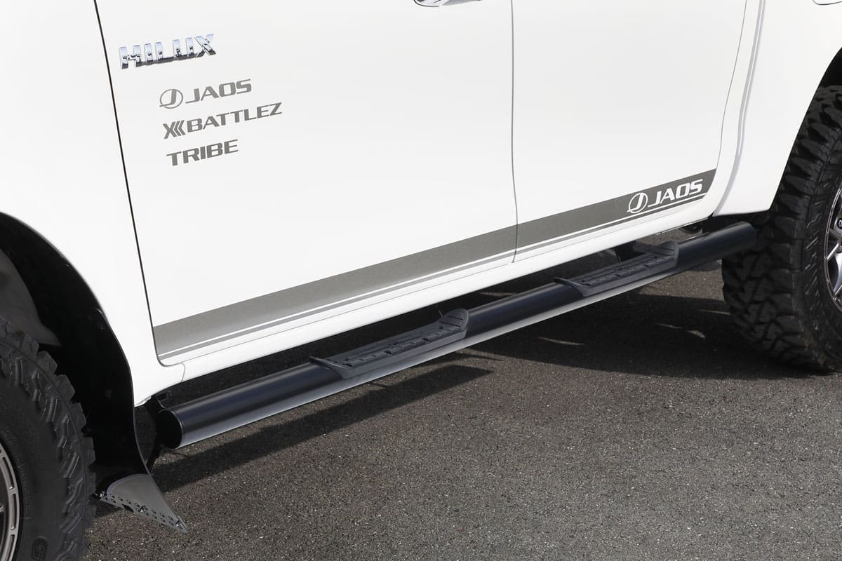 JAOS Black Sidestep for Hilux 125 series Z "GR SPORT"