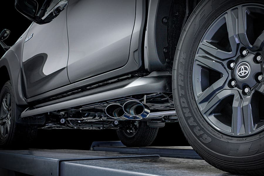 ROJAM DTM 4-Pipe Side Exhaust System Mufflers for Toyota Hilux GUN 125