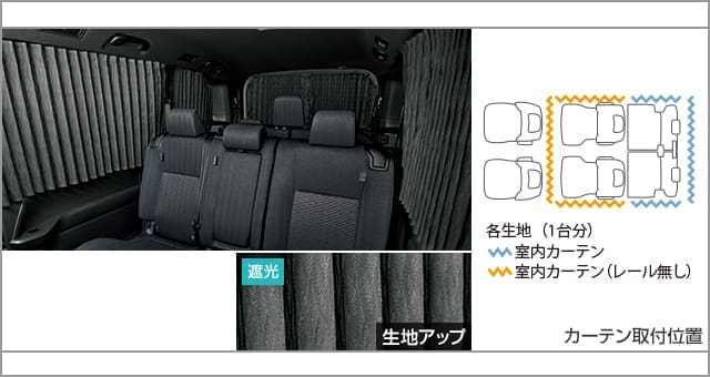 Toyota Genuine Indoor Curtain with light blocking function for Toyota Voxy 2023