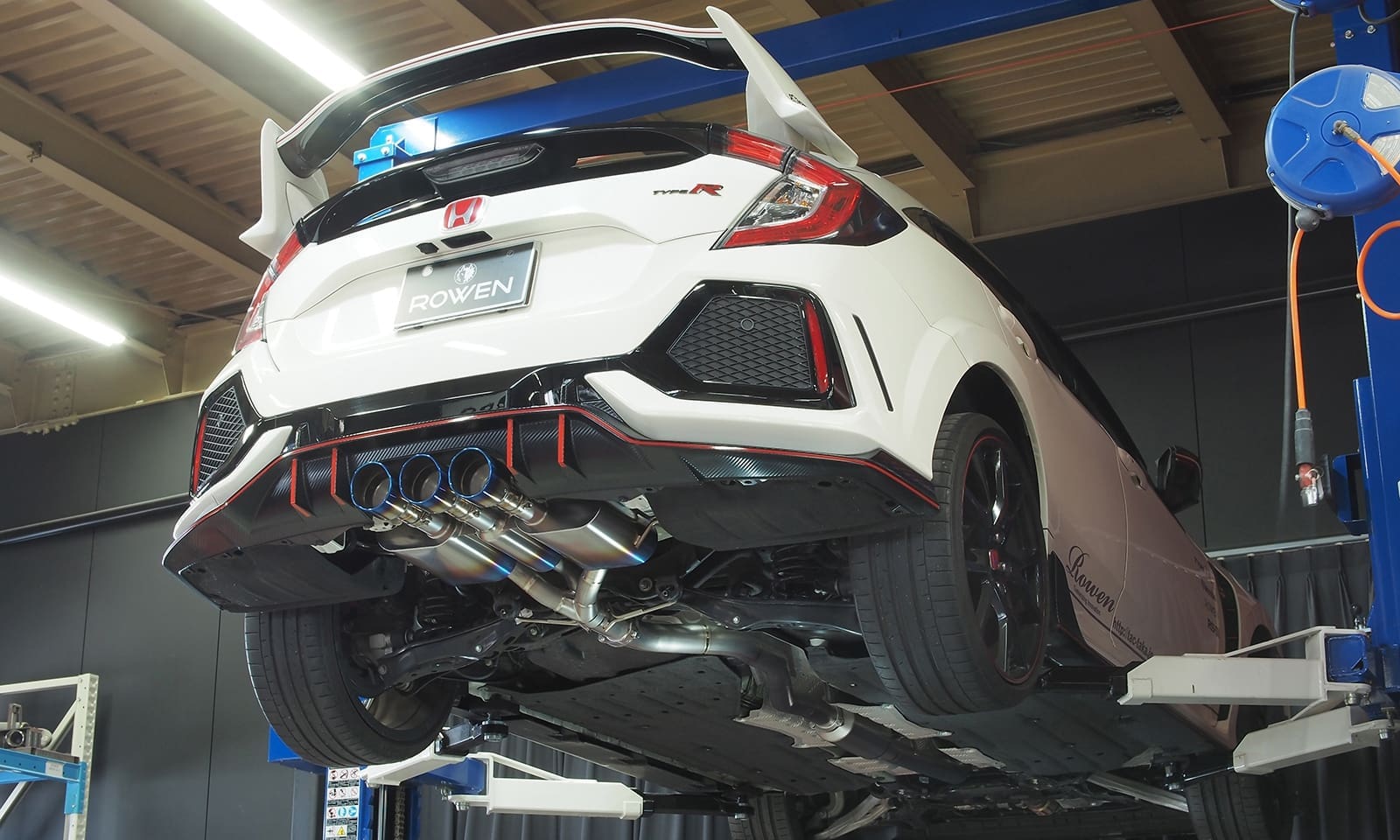 ROWEN Full Titanium PREMIUM01TR Titanium Tail Muffler for HONDA CIVIC Type R
