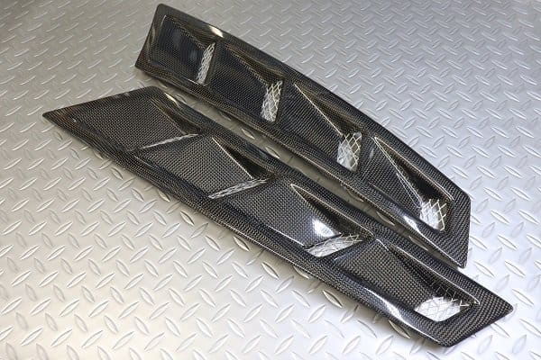 GARAGE VARY Plain Weave Carbon Bonnet Duct with Rain Guard for GR YARIS