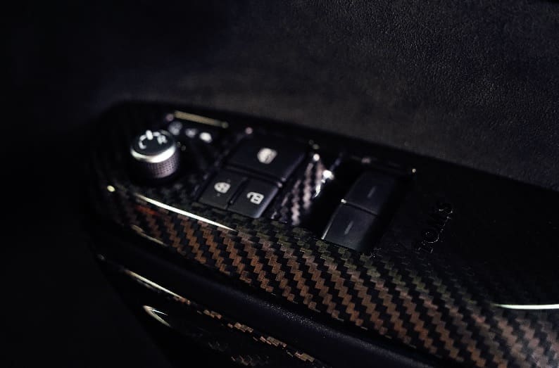 TOM'S Dry Carbon Door Switch Panel Cover for GR Yaris