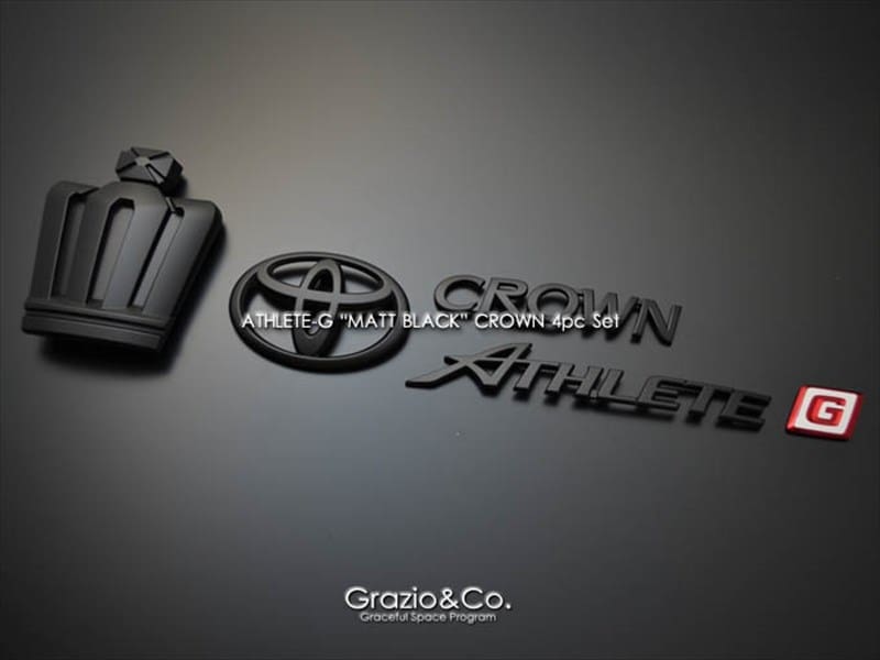 GRAZIO ATHLETE Four Pieces Emblem For Toyota Crown