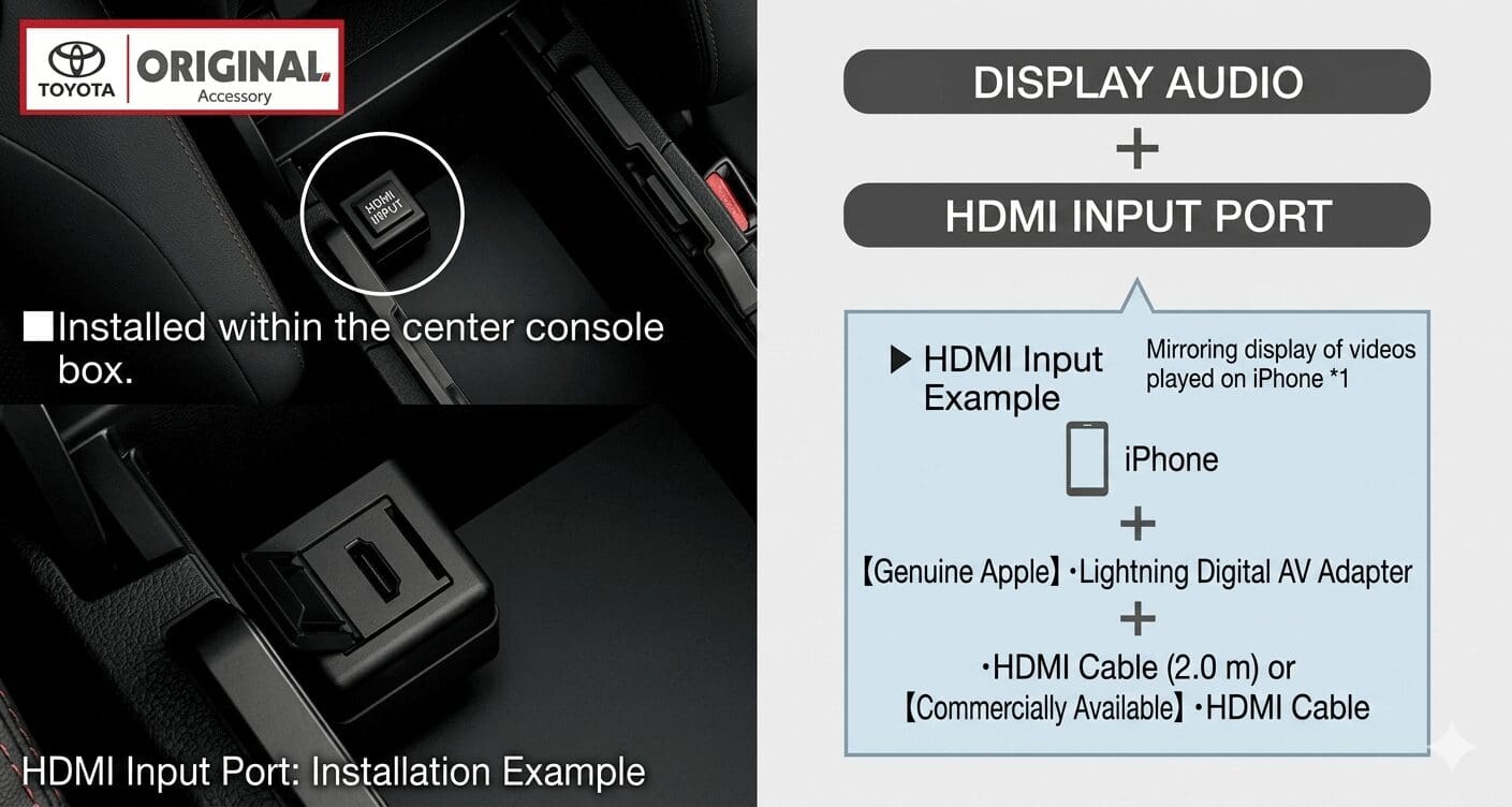 Toyota Genuine HDMI Input Terminal For Harrier 80 Series 2020~