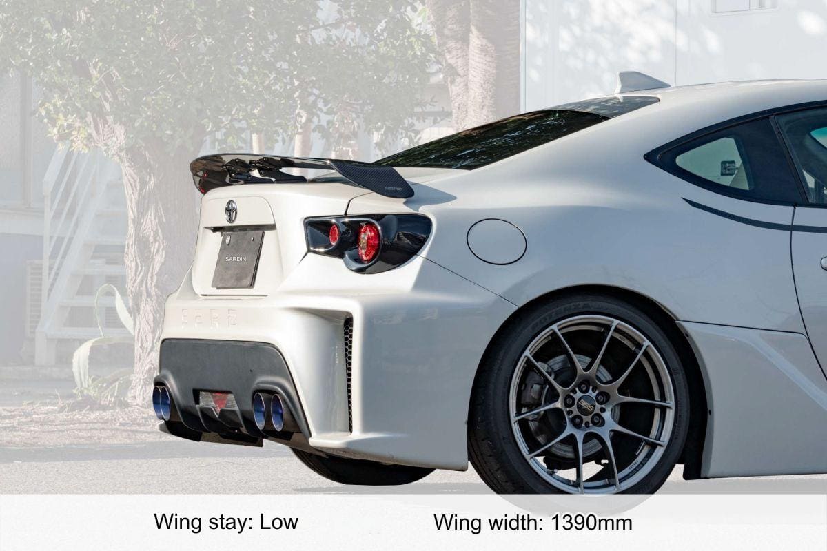 SARD　LSR　風　カーボンウイング SARD LSR TYPE L CARBON WING for GR 86 - Genuine Japanese Car Parts