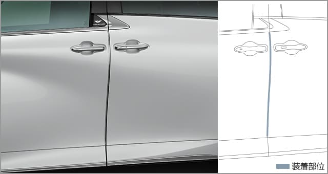 Toyota Genuine Door Edge Protector for Toyota Vellfire 2023~