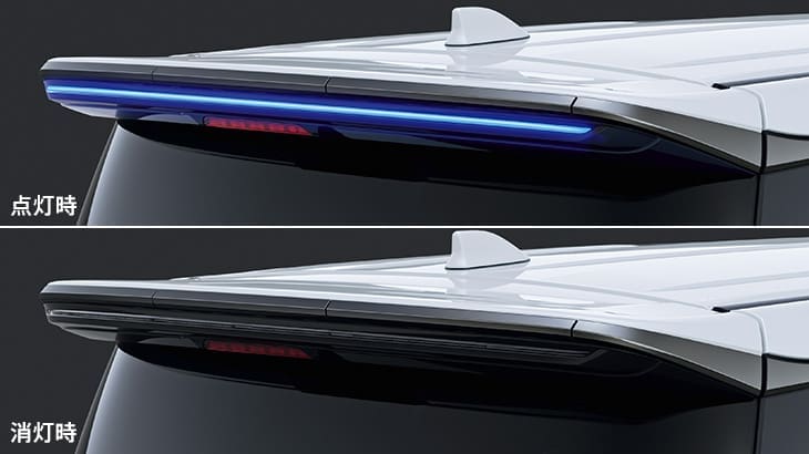 Modellista Smoke Plating Illumination Roof Spoiler for Toyota Vellfire 2023~