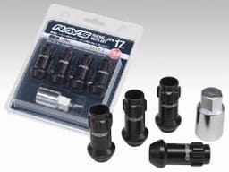 RAYS Long 17HEX L25 Racing Lock nut x4, L42 key adapter 17HEX 24φx1