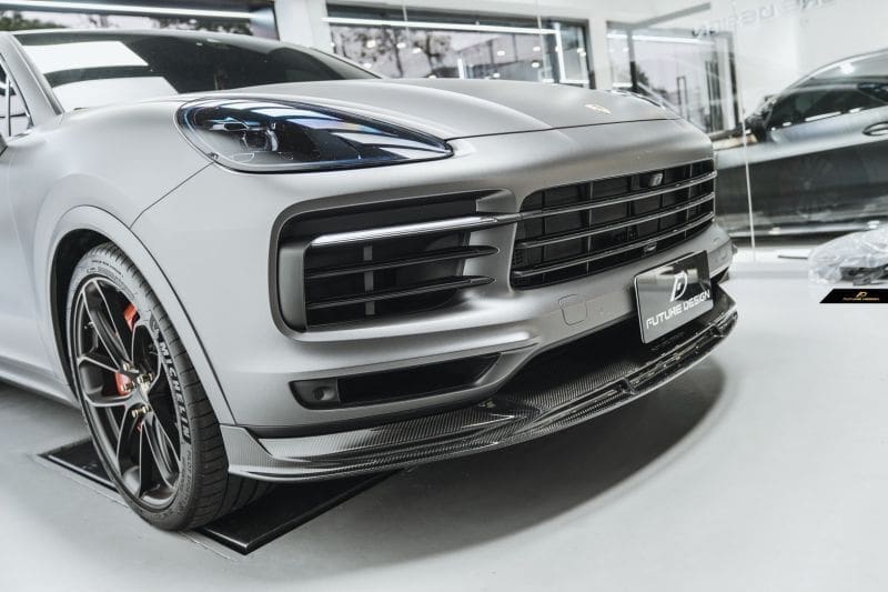 FUTURE Design Dry Carbon Front Lip Spoiler for PORSCHE Cayenne Coupe 9Y0