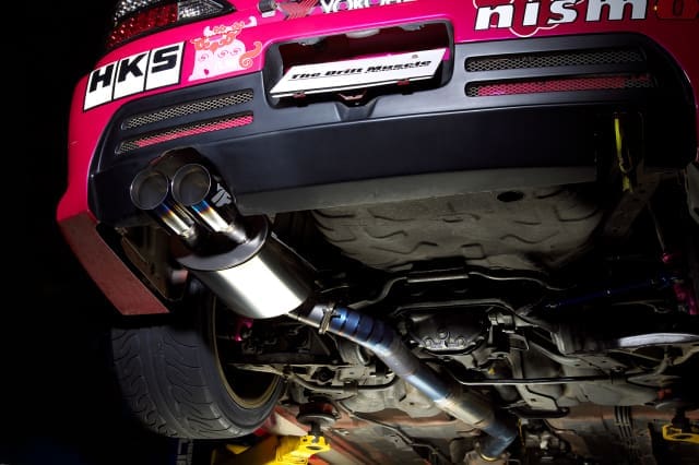 Yashio Factory Super Silent Titanium twin tail Muffler for S14/S15