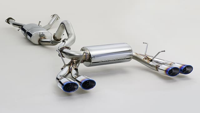 GANADOR Ultimate Power Tune Double Oval Titanium Tail Muffler For LC300 VX/AX/GX Gasoline