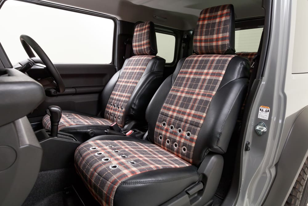 DAMD "little D" Seat Cover [GRAY x CHECKED] for Suzuki Jimny