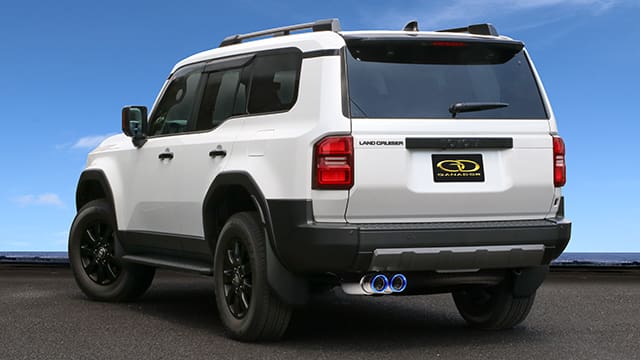 GANADOR Dual Oval Titanium Tail Muffler for LC250 Diesel GVS-062BL