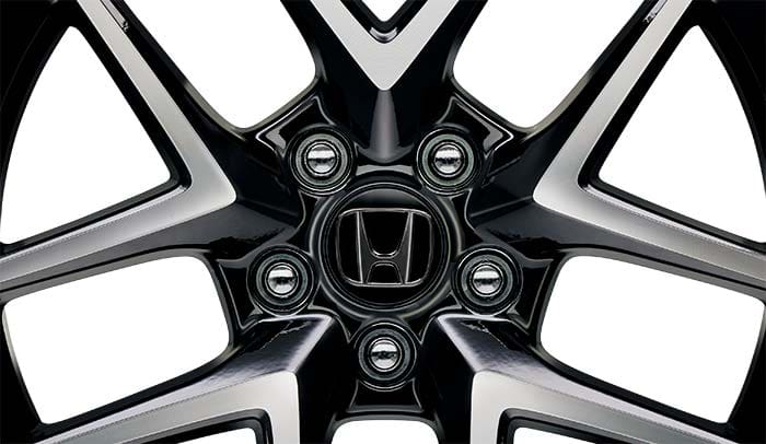 HONDA GENUINE ALUMINUM WHEEL CENTER CAPS (BLACK H MARK) FOR ZR-V