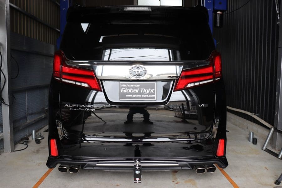 Global Tight Hitch Member For Toyota Vellfire 30 Late Edition With TRD Muffler