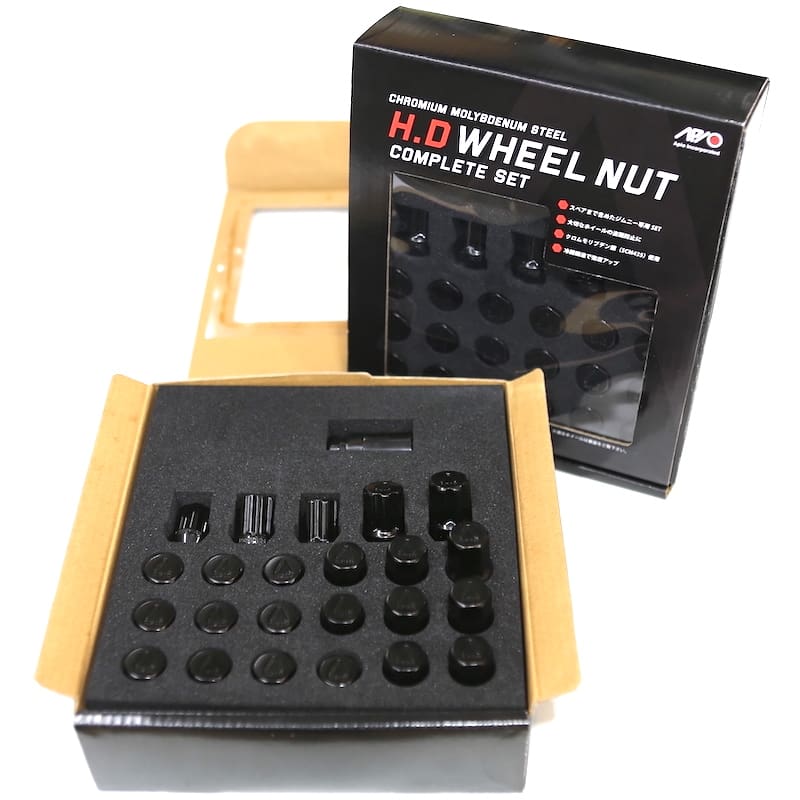 APIO 31MM SHORT H.D. WHEEL NUT COMPLETE SET