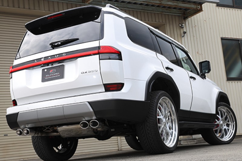 ELFORD Split quad exhaust muffler Type W (oval type) FOR LEXUS GX550
