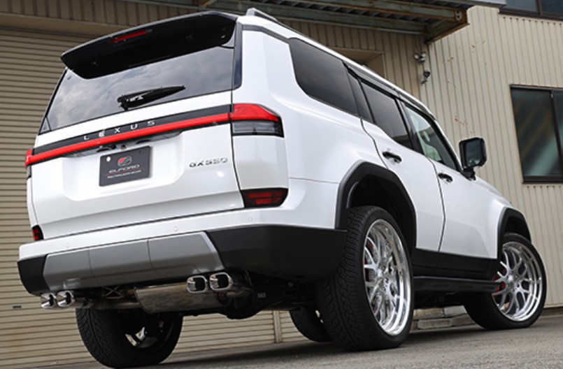 ELFORD Split quad exhaust muffler Type X (square type) FOR LEXUS GX550