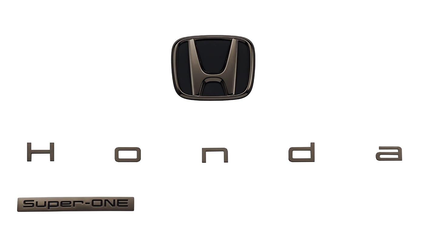HONDA GENUINE BLACK EMBLEM SET FOR SUPER-ONE